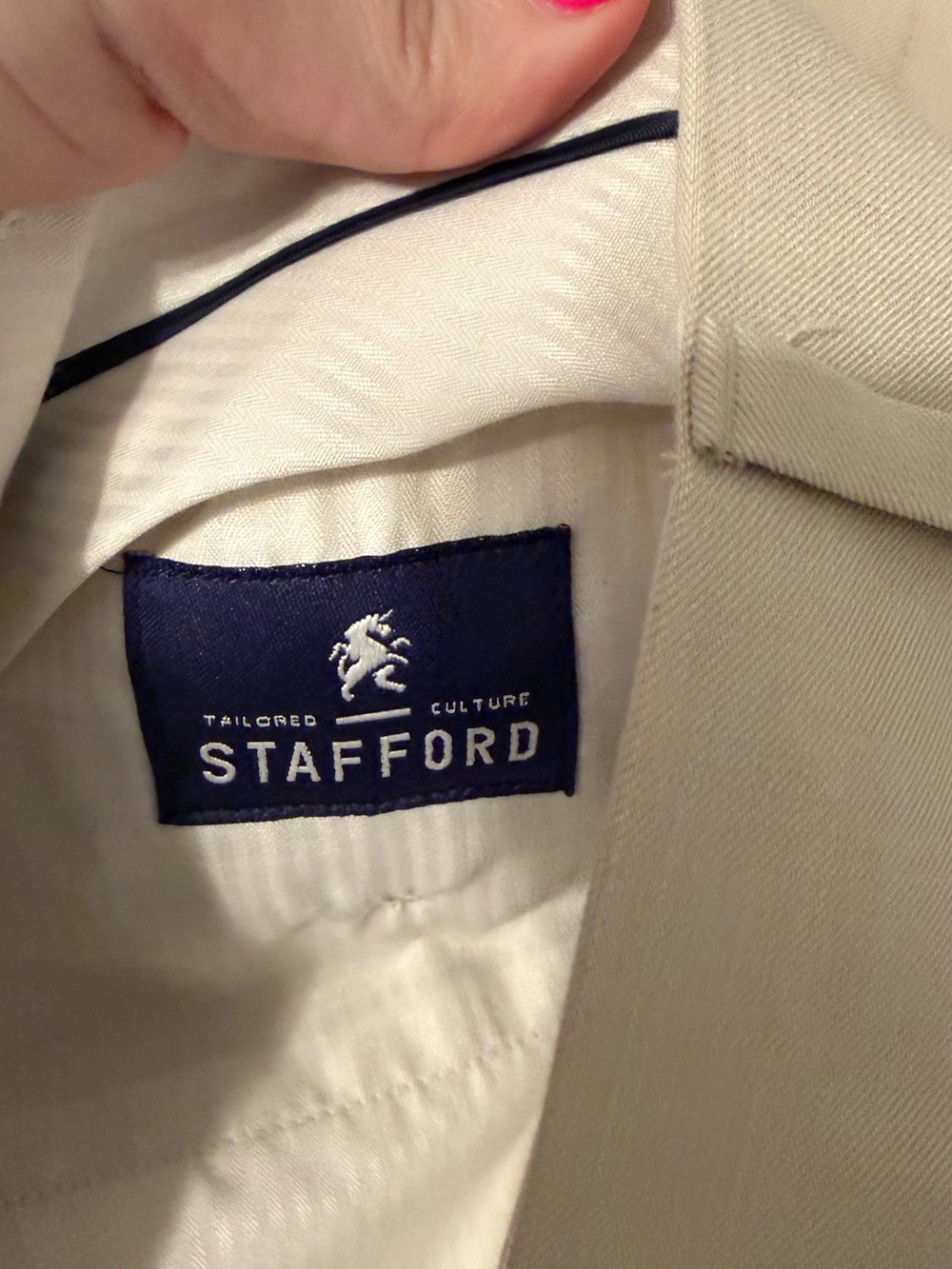 Stafford Travel Suit Separates Tan Wool Blend Suit 48R 40x32 Classic Fit - Picture 7 of 12